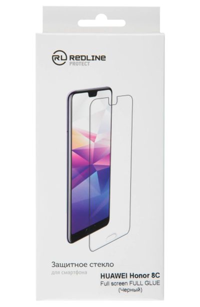 Лот: 16171305. Фото: 1. Защитное стекло Honor 8C Red Line... Защитные стёкла, защитные плёнки