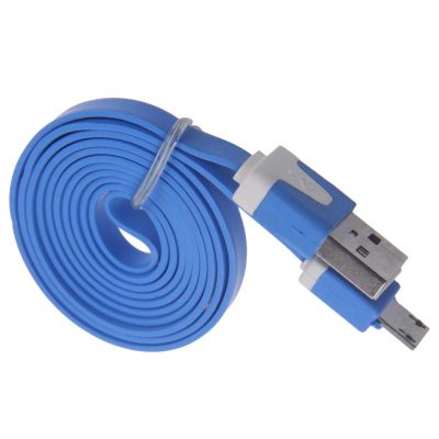 Лот: 7010639. Фото: 1. USB-MicroUSB кабель плоский, длина... Дата-кабели, переходники