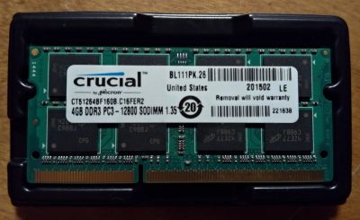 Лот: 18769538. Фото: 1. Оперативная память Crucial DDR3L... Оперативная память