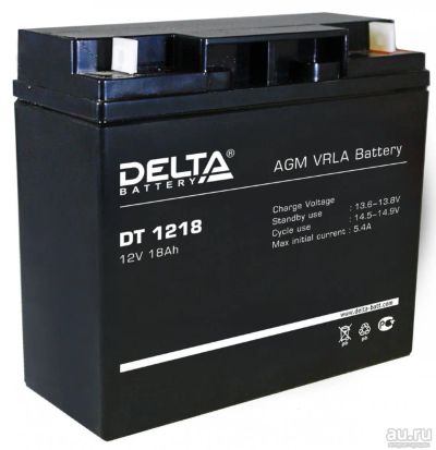 Лот: 17239934. Фото: 1. Аккумулятор Delta DT-1218 12В... Аккумуляторы