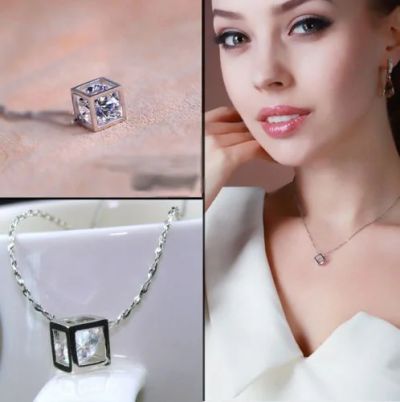 Лот: 4881713. Фото: 1. Подвеска кулон кристалл в кубе... Кулоны, подвески