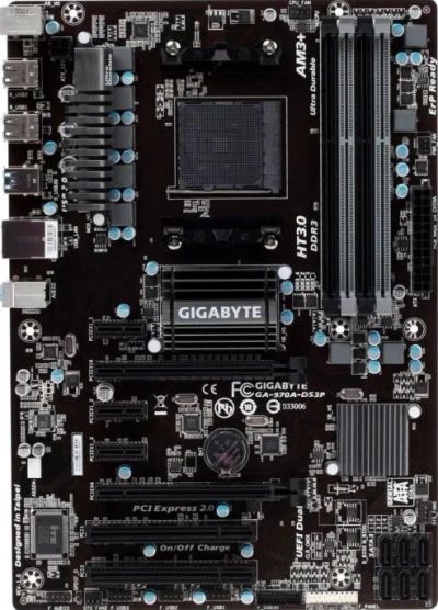Лот: 10688434. Фото: 1. Мат.плата Gigabyte GA970-DS3P... Материнские платы