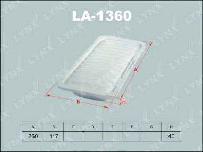 Лот: 13357027. Фото: 1. Lynx LA-1360 Воздушный фильтр. Расходные материалы