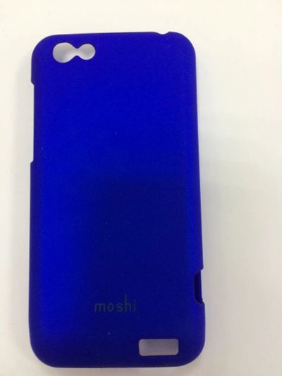 Лот: 10536422. Фото: 1. Чехол HTC One V Пластик Синий... Чехлы, бамперы
