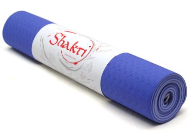 Лот: 4431034. Фото: 1. Коврик для йоги Шакти 4 мм синий. Фитнес, аэробика и гимнастика