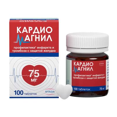 Лот: 23713447. Фото: 1. Кардиомагнил таб. п о плен. 75мг... Лекарства