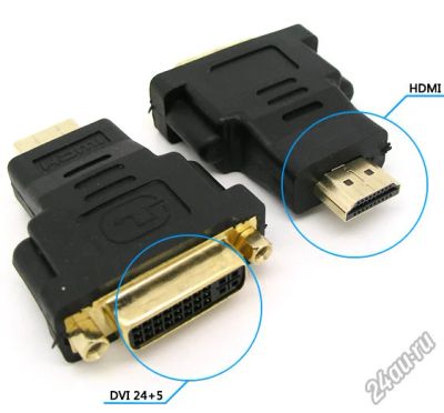 Лот: 9070309. Фото: 1. Переходник HDMI to DVI-I HDMI. Шлейфы, кабели, переходники