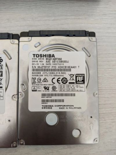 Лот: 25438747. Фото: 1. HDD Toshiba 500GB. Жёсткие диски (HDD)