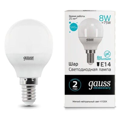 Лот: 24451511. Фото: 1. Светодиодные лампы Gauss Elementary... Лампочки
