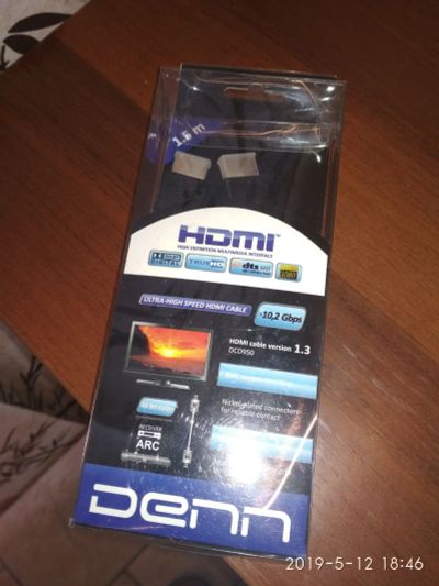 Лот: 13726964. Фото: 1. Кабель HDMI 1,5 м. Шлейфы, кабели, переходники