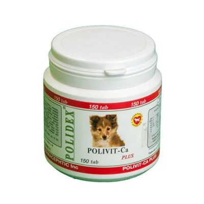 Лот: 16213661. Фото: 1. Витамины Polivit-Ca plus для щенков... Косметика для животных