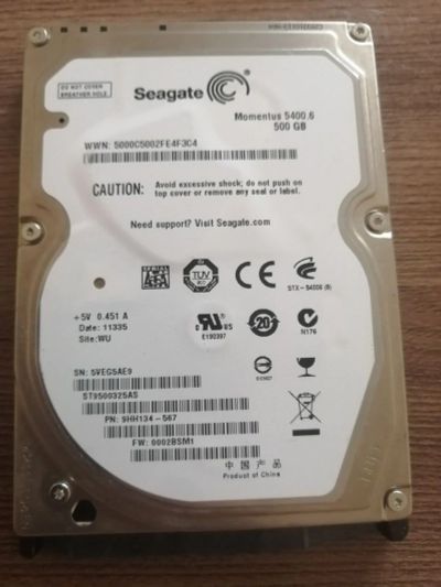 Лот: 19103418. Фото: 1. Жесткий диск HDD Seagate ST9500325AS... Жёсткие диски (HDD)