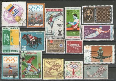 Лот: 15954163. Фото: 1. МАРКИ МИРА СПОРТ (12 СТРАН). Марки