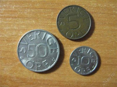 Лот: 2289492. Фото: 1. Швеция. Набор из 3 монет 1976-1991... Европа