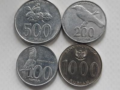 Лот: 23575387. Фото: 1. Набор монет Индонезии 4шт. Наборы монет