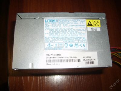 Лот: 5566159. Фото: 1. Блок питания LiteON 24+4pin (рабочий... Корпуса, блоки питания