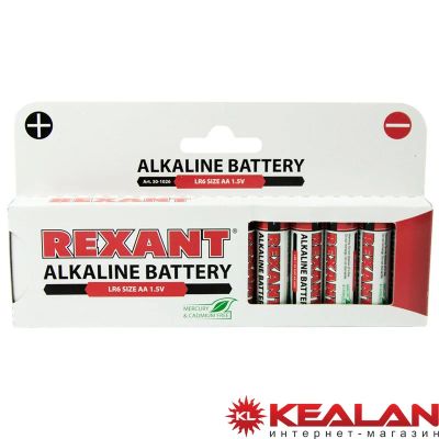 Лот: 8583954. Фото: 1. Rexant AA/LR6 алкалиновая батарейка... Другое (электрооборудование)