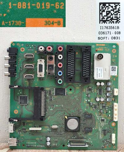 Лот: 7314849. Фото: 1. Майн 1-881-019-62 тв.Сони KDL-32EX402. Печатные платы