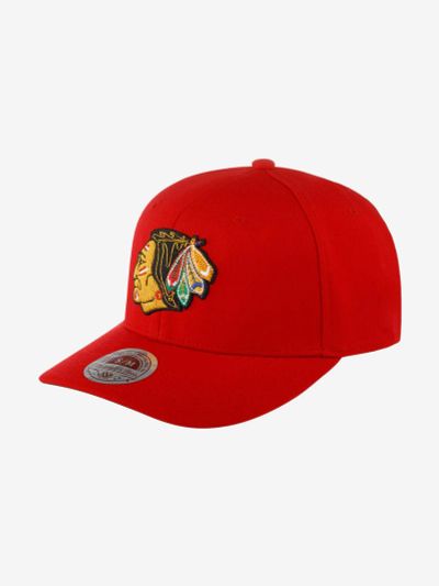 Лот: 22443852. Фото: 1. Бейсболка MITCHELL NESS MN-NHL-EU127-CHIBLA-RED... Другое (спортивная одежда)