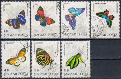 Лот: 18811319. Фото: 1. 1984. Венгрия. Бабочки. Полная... Марки