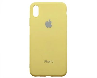 Лот: 20888204. Фото: 1. Чехол iPhone XS Max Яблоко (желтый... Чехлы, бамперы