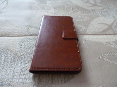 Лот: 4188345. Фото: 1. Чехол книжка Galaxy S5 (коричневый... Чехлы, бамперы