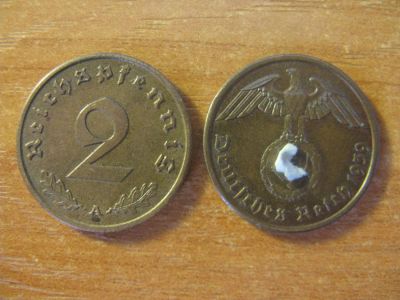 Лот: 10741510. Фото: 1. Германия 2 рейхспфеннига 1939... Германия и Австрия