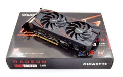 Лот: 12574274. Фото: 1. Gigabyte Radeon RX 480 G1 Gaming... Видеокарты