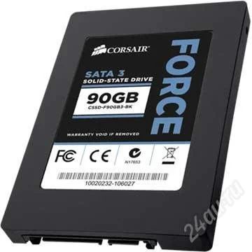 Лот: 2201291. Фото: 1. CORSAIR Force 3 90Гб, SSD, SATA... Жёсткие диски (HDD)
