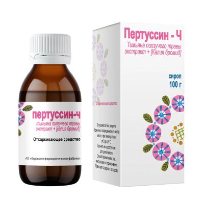 Лот: 23709607. Фото: 1. Пертуссин-Ч сироп фл.100г. Лекарства