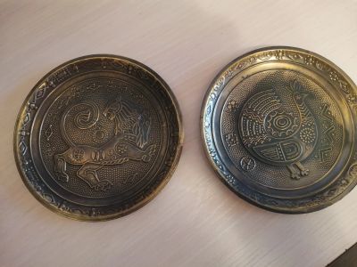 Лот: 16549464. Фото: 1. Медные тарелочки или пепельницы. Предметы интерьера и быта