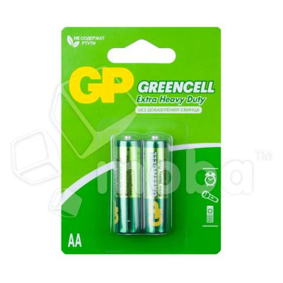 Лот: 19441547. Фото: 1. Батарейка AA R6 GP GreenCell Heavy... Батарейки, аккумуляторы, элементы питания
