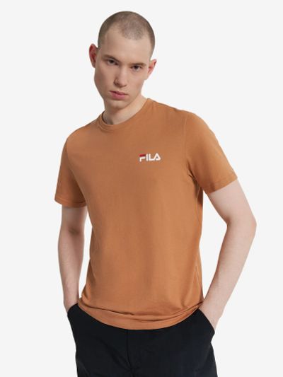 Лот: 25543942. Фото: 1. Футболка мужская FILA, Коричневый. Другое (спортивная одежда)