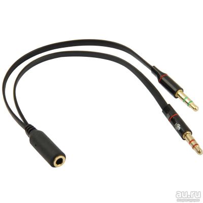 Лот: 16332015. Фото: 1. Кабель адаптер 2х1 Jack 3.5mm... Шлейфы, кабели, переходники
