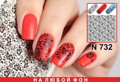 Лот: 8244683. Фото: 1. Слайдер-дизайн Милв 13. Украшения, дизайн ногтей