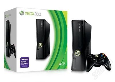 Лот: 1269396. Фото: 1. XBOX 360 4gb + 2 игры. Игровые приставки, консоли