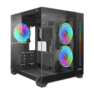 Лот: 24946477. Фото: 1. Корпус mATX Б_БП Ginzzu V390 RGB... Корпуса, блоки питания