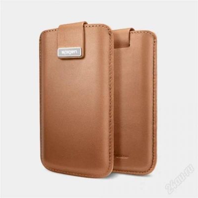 Лот: 2392397. Фото: 1. кожаный чехол для iphone 5 sgp... Чехлы, бамперы