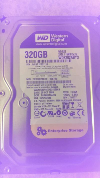Лот: 8792700. Фото: 1. Жесткий диск wd 320gb black. Жёсткие диски (HDD)