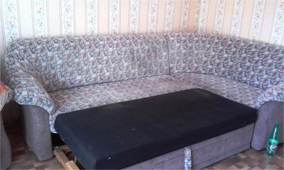 Лот: 7808830. Фото: 1. Большой мягкий уголок и кресло. Комплекты мягкой мебели