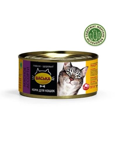 Лот: 6491683. Фото: 1. Консервы Васька для кошек, мясное... Корма