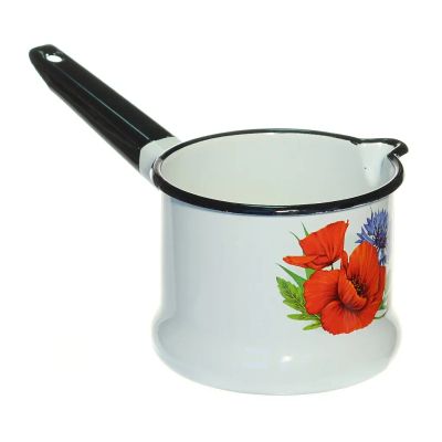 Лот: 24120229. Фото: 1. Ковш сталь, эмалированное покрытие... Сковороды и сотейники