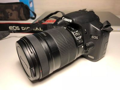 Лот: 11425202. Фото: 1. Canon 500D + объектив 18-135 kit. Цифровые зеркальные