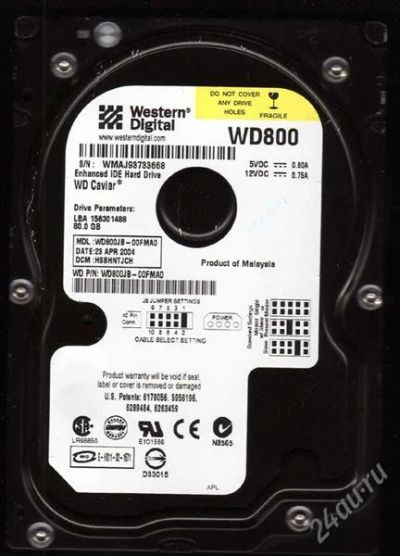 Лот: 1962325. Фото: 1. Western Digital WD800BB. Жёсткие диски (HDD)