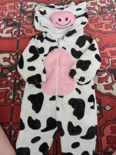 Лот: 25210963. Фото: 1. Пижама (кигуруми) 🐮. Ползунки, распашонки, слипы