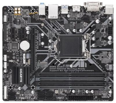 Лот: 12105702. Фото: 1. Материнская плата Gigabyte Z370M... Материнские платы