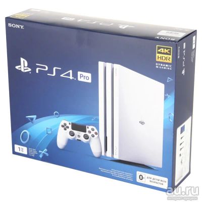Лот: 11921861. Фото: 1. Белая Sony PlayStation 4 Pro... Игровые приставки, консоли