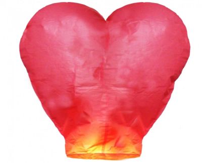 Лот: 11110998. Фото: 1. Небесный фонарик "Сердце" бумага... Другое (сувениры, подарки)