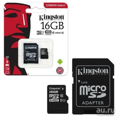 Лот: 12777528. Фото: 1. Карта памяти microSD HC 16 GB... Карты памяти