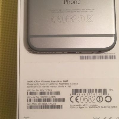 Лот: 8335502. Фото: 1. Продам iphone 6 space gray, 16... Смартфоны